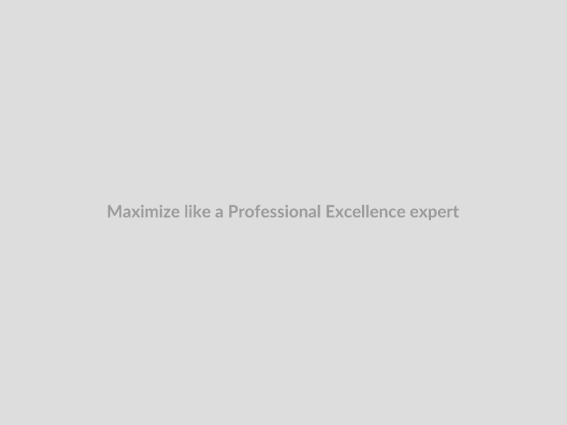 Maximize like a Professional Excellence expert